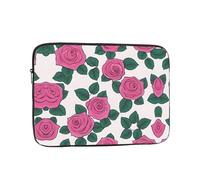 Lightweight Laptop Bag many beautiful pink roses Printed Shockproof Protective Case Suitable For Office And Travel 13 inch