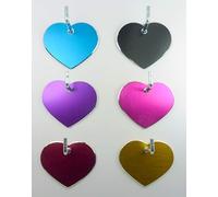 Lightweight Large Heart Shaped Pet Tag - Please send clear details of what you would like engraved on the tag + Free UK Delivery (PURPLE)