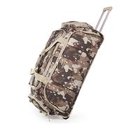 Lightweight Large Holdall with Wheels - Camouflaged Roller Bag by Pierre Cardin | Durable Stress Tested Skate Wheels | Trolley & Grab Carry Options | Travel Wheeled Duffle Bag CL769 (Large Camo 30")