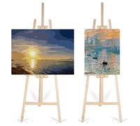 Lightweight Large Painters Easel 160cm/63inch Studio Art Easel, Craft Artist Cafe Wedding Paintings Stand A-Frame Table, Sketch Canvas Drawing Photo Picture Scenery Foldable Portable Stand