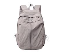 Lightweight Large Waterproof Travel Backpack, Simple Casual Laptop Backpack with Luggage Strap, Anti-Theft College Work Commuting Daypack, Fits 15.6 Inch Laptop for Women Men,light gray