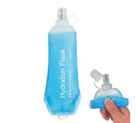 Lightweight Leakproof Soft Flask - 500ml Foldable Collapsible Water Bottle for Running Vest & Belt, BPA-Free TPU for Trail Running, Hiking, Cycling, Outdoor Sports (Blue)