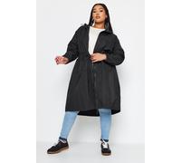Lightweight Longline Parka Jacket Yours Black 34-36