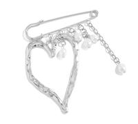 Lightweight Love Symbol Brooch Pin Alloy Accessory for Scarf Shawl Dress Decoration Heart Shaped Brooch Pendant