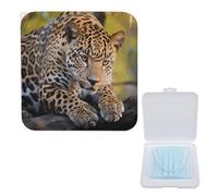 Lightweight Masks Storage Box, African Leopard Print Stylish & Portable Masks Holder, Modern Mask Case Mask Protection Box Compact Mask Case