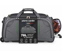 Lightweight Medium 26" Grey Holdall with Wheels - 78L Pierre Cardin Duffle | Wheeled Duffel Bag - 26-Inch Rolling Travel Holdalls on Wheel's for Men and Women - Soft & Durable Suitcase Alternative Gray