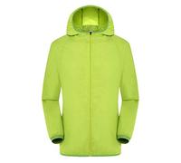Lightweight Men's Rain Jacket Mens Autumn Casual Solid Hooded Waterproof Breathable Flight Rain Coats for Men(Green,4X-Large)