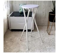 Lightweight Metal Folding Chair with Iron Base, ty Buckle, 60cm Height, X-Shaped Structure, Reinforced Double Crossbar, Silent Foot Pads, Wide Round Seat - Portable Stools for Home & Outdoor
