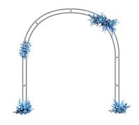 Lightweight Metal Garden Arch Trellis - 5.9' Wide x 7.2' High, 6.5' Wide x 7.5' High Black Arbor for Climbing Vines - Outdoor Garden Decor, Elegant Tubular Design