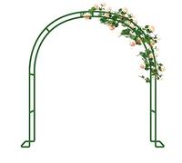Lightweight Metal Garden Arch Trellis 5.9' Wide x 7.2' High, 6.5' Wide x 7.5' High - Black Arbor for Climbing Vines, Elegant Outdoor Garden Decor, Sturdy Tubular Design