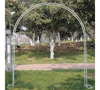 Lightweight Metal Garden Arch TrellisAdjustable Width for Climbing Plants & Roses Free Standing Outdoor/Indoor Wedding Decor (White 180x220x40CM)