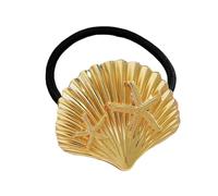 Lightweight Metal Hair Bands For Women Shell Shaped Hair Ties Stylish Ponytail Holder Gift Women's Accessories Lightweight Metal Ties