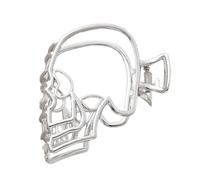 Lightweight Metal Punk Skull Hair Clip Practical Design Hairpin Costume Hair Ornament For Adults Skull Shaped Accessory