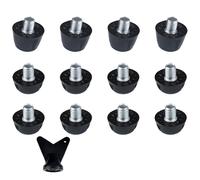 Lightweight Metal Replacement Football Studs Boots, Rugby Shoes Studs for Soccer Outdoor Activities, Men Boy Kids Adults Plastic Lightweight Stud Sport Boot Nails Black Unisex-12Pc（10mm/7mm）