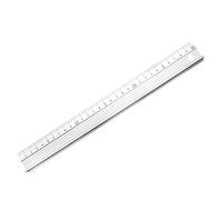 Lightweight Metal Ruler 30cm with Safety Edge & Non-Slip Base - Raised Grip Cutting Ruler for School Projects, Crafts, DIY Measuring & Drawing (Clear mm/cm Scale)
