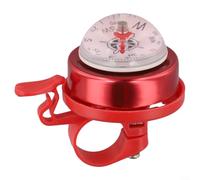Lightweight Mini Bike Bell for Various Bicycles Aluminum Ring Alarm (Red)
