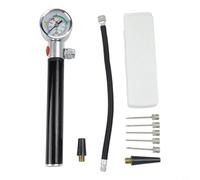 Lightweight Mini Inflator for Bicycles and Sports Balls with Accurate Pressure Readings (Basketball full set)