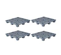 Lightweight Moisture-resistant Floor Pallets,ventilated Mesh Pallets,nestable with Multiple Color Options Available,suitable for Basements,Garages,supermarkets(Grey,47.2x31.4x5.5in)