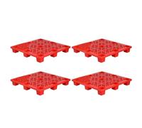 Lightweight Moisture-resistant Floor Pallets,ventilated Mesh Pallets,nestable with Multiple Color Options Available,suitable for Basements,Garages,supermarkets(Red,47.2x31.4x5.5in)
