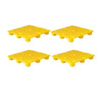 Lightweight Moisture-resistant Floor Pallets,ventilated Mesh Pallets,nestable with Multiple Color Options Available,suitable for Basements,Garages,supermarkets(Yellow,47.2x31.4x5.5in)