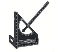 Lightweight Multi Angle Measuring Ruler Essential 3D Carpenter's Square for DIY and Professional Use (black metric)