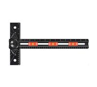 Lightweight Multifunction T-Type Ruler Featuring Hole Locators for Crafting Projects Automatic T Square for Woodworking