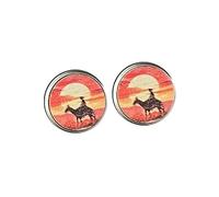 Lightweight Nature Moon Star Yoga Mountain Bar Stud Dangle Earrings for Women Bohemian Retro Snow Mountain Wooden Earrings for Yoga, Skiers, Hikers, Campers, Climbers, Nature Lovers, Wood, No Gemstone