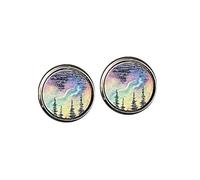 Lightweight Nature Moon Star Yoga Mountain Bar Stud Dangle Earrings for Women Bohemian Retro Snow Mountain Wooden Earrings for Yoga, Skiers, Hikers, Campers, Climbers, Nature Lovers, Wood, No Gemstone