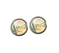 Lightweight Nature Moon Star Yoga Mountain Bar Stud Dangle Earrings for Women Bohemian Retro Snow Mountain Wooden Earrings for Yoga, Skiers, Hikers, Campers, Climbers, Nature Lovers, Wood, No Gemstone