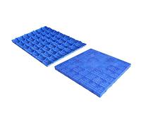 Lightweight Nestable Plastic Pallets for Storage - Interlocking Design for Basement Cold Storage Outdoor Dog Cage Flooring& Versatile Storage Solution