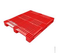 Lightweight Nestable Polyethylene Pallet with Anti-Slip Pad - 140x120x15cm (55.1x47.2x5.9in) - Perfect for Warehouse, Garage, Outdoor Use & Floor nization, Logistics Solutions - Red Color