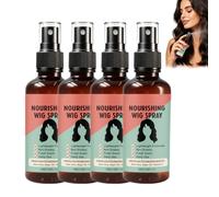 Lightweight No-Rinse Nourishing Wig Spray, Leave-In Conditioner for Synthetic & Humanly Hair Wigs, Lightweight Nourishing Wigs Spray, Wig Leave-In Conditioner Sprays for Frizzing Control. (4PCS)