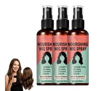 Lightweight No-Rinse Nourishing Wig Spray, One Spray, Frizz Turns Silky Instantly, Leave-In Conditioner for Synthetic & Human Hair Wigs，3PCS