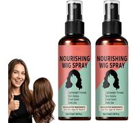 Lightweight No-Rinse Nourishing Wig Spray,One Spray,Frizz Turns Silky Instantly,Wig Volumizing Spray,Leave-In Conditioner for Synthetic & Human Hair Wigs,Lightweight & Non-greasy Manageable