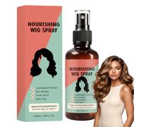 Lightweight No-Rinse Nourishing Wig Spray, Wig Leave-In Conditioner Spray, Frizz Control Non-greasy Formulated, Synthetic Human Hair Wigs for Daily Care 55ml (1pcs)