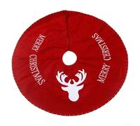 Lightweight Non Woven Fabric Moose Tree Skirt for Christmas Holiday Decor Tree Base Cover with Festive Seasonal Appearance