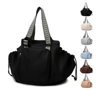 Lightweight Nylon Baby Bag with Multiple Pockets and Luggage Strap for Convenient Parenting on the Go Handbag