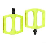 Lightweight Nylon Bicycle Pedals with DU Bearings Non-Slip for surface for MTB for hybrid Trekking Bikes - Red 11.8cm(Fluorescent Green)