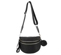 Lightweight Nylon Chest Bag for Women, Small Crossbody Handbags with Matching Headphone Bag, Multi Pocket Casual Shoulder Bags with Adjustable Shoulder Strap for Shopping Daily Use-Style 3 Pure-Black