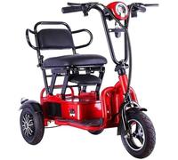Lightweight (Only 100 lbs) 3 Wheel Foldable Mobility Scooters for Adults and Seniors - Airline Friendly - Detachable Lithium Battery 60 Mile Long Range - 440 lbs Capacity