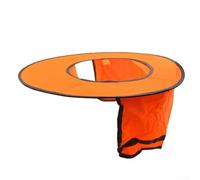 Lightweight Outdoor Safety Hat with Neck Cover and High Visibility Features for Workers (Fluorescent Orange)