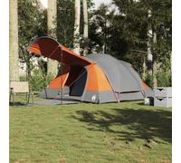 Lightweight Outdoor Tents Campsite Tentage,Family Tent Tunnel 8 Person Grey and Orange Waterproof,Suitable for Hiking,Outdoor,Backpacking,Lightweight and Easy Setup
