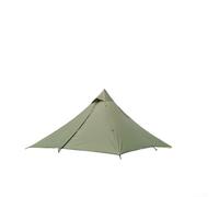 Lightweight Outdoor Tunnel Tent for Two Persons with Dual Doors and Tear Resistant 210T Plaid Fabric (outer tent Green)