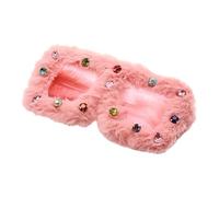 Lightweight Oversized Sunglasses for Birthday Girl, Crystal Polarized Lens Vintage Furry Frame Hip Hop Eye Protections Crystal Shades
