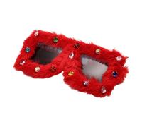 Lightweight Oversized Sunglasses for Birthday Girl, Crystal Polarized Lens Vintage Furry Frame Hip Hop Eye Protections Crystal Shades