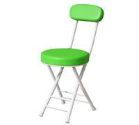 Lightweight Padded Folding Chairs with Backrest - Portable Folding Stool for Balcony Bathroom Office Camping Counter - Easy to Fold & Carry Comfortable Seating Solution
