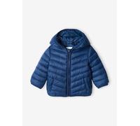 Lightweight Padded Jacket with Hood for Babies blue dark solid