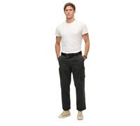 Superdry Parachute Straight Fit Cargo Trousers, Black, Size 32, Inside Leg Regular, Men Black