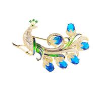 Lightweight Peacock Brooch Only 11g Durable Alloy Abrasion Resistant Elegant Pair with Scarf or Hat Perfect Gift for Scarf Brooch, フリーサイズ