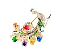 Lightweight Peacocks Brooch Only 11g Sturdy Alloy Resistant to Wear Elegant for Pairing with Scarves or Hats Ideal Gifts Women ' s Brooch